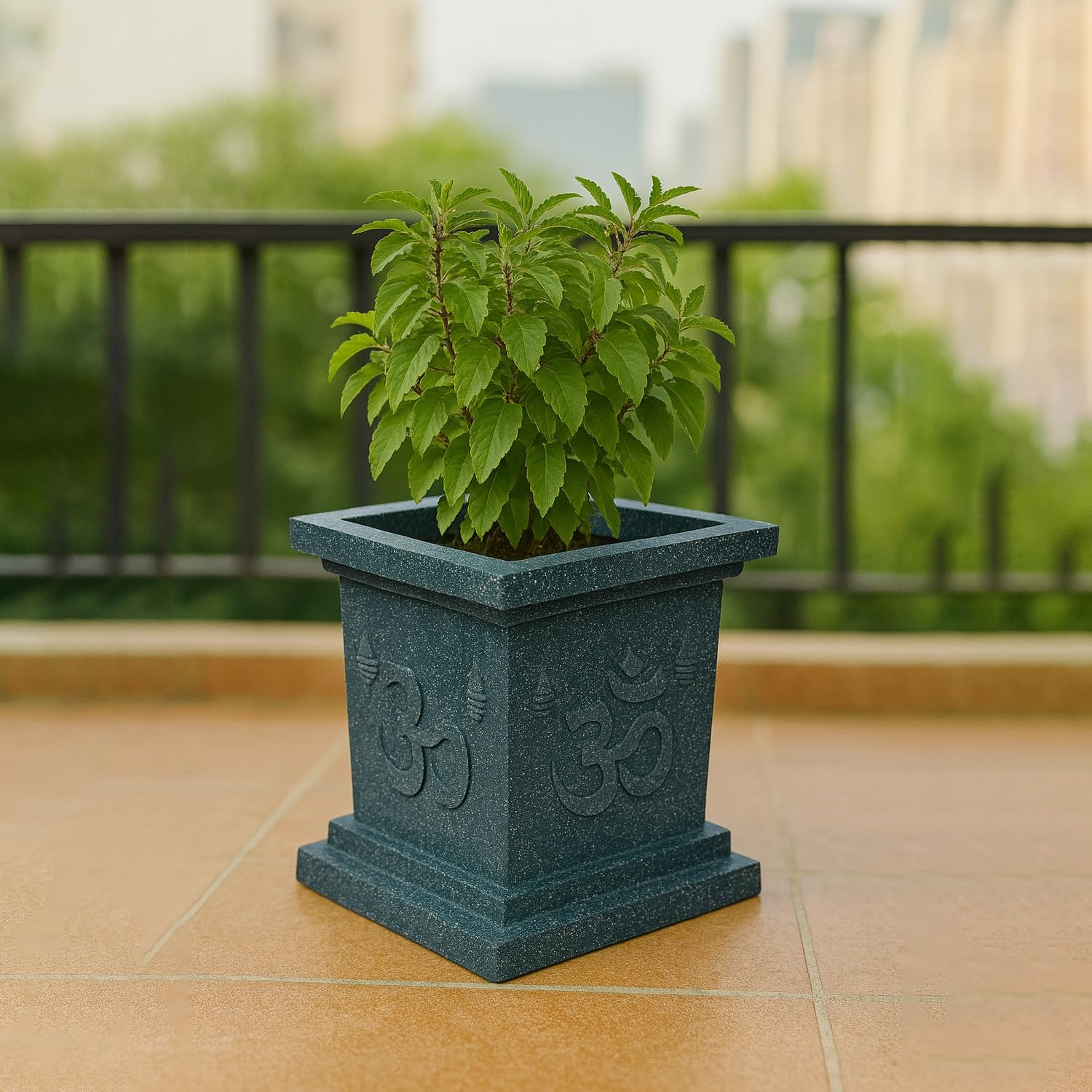 Go Hooked Tulsi Pot - Traditional Indian Planter -14