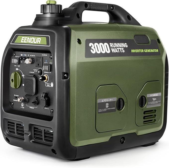 EENOUR インバーター発電機 DK3000iSDF 定格出力3.0kVA/2.8kVA LPガス·ガソリン両用 正弦波 防音型 高出力 軽量 静音 家庭用 プロパンガス 並列運転 50Hz/60Hz切替 過負荷保護 オイル不足警告 キャンプ DIY キッチンカー 移動販売 イベント 建設作業 災害時に大活躍