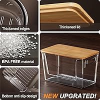 Vista 6 de Organizadores de despensa, paquete de 2 cubos de almacenamiento de cebolla y papa, cubos de almacenamiento de gran capacidad para encimera de cocina