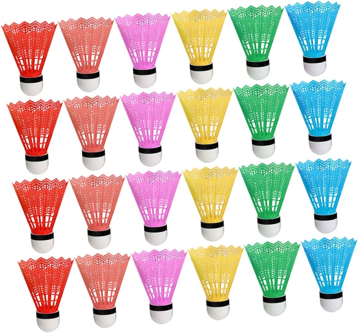36pcs Colorful Plastic Shuttlecocks for Boy Girl Exercise and Training Badminton for Indoor and Durable and Supplies