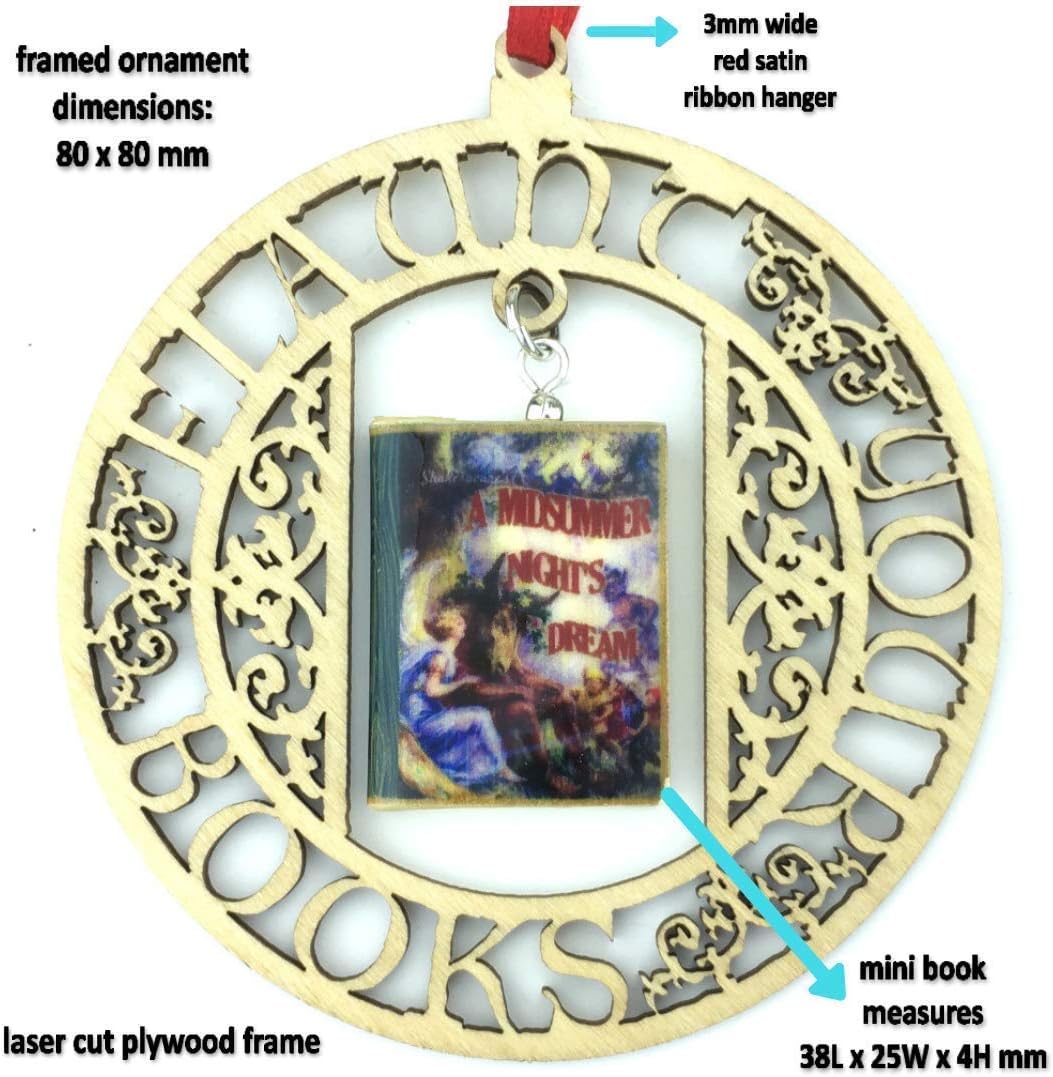 A Midsummer Night's Dream Ornament William Shakespeare Clay Mini Book Framed Home Decoration Trim