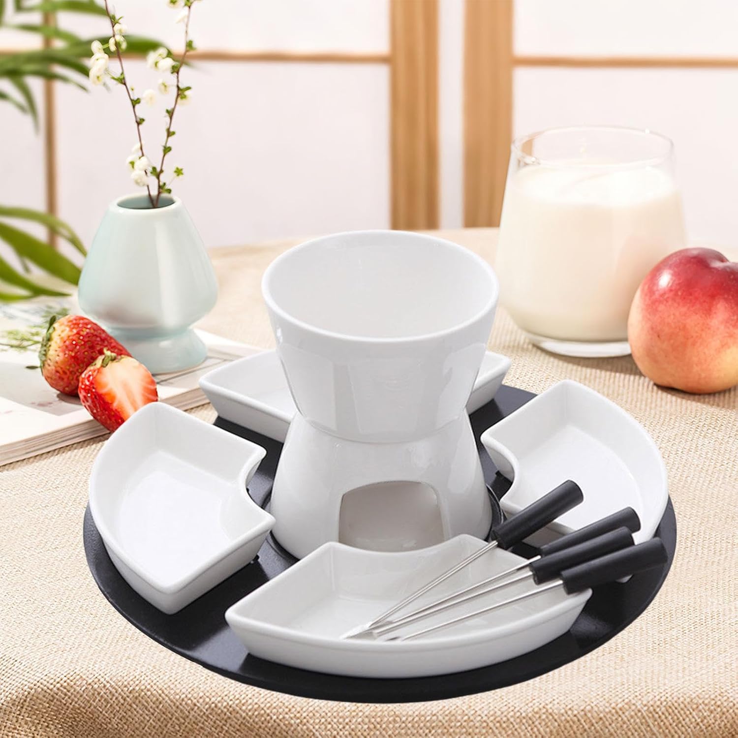 Melt Hot Pot Bowl Set Chocolate for (White)