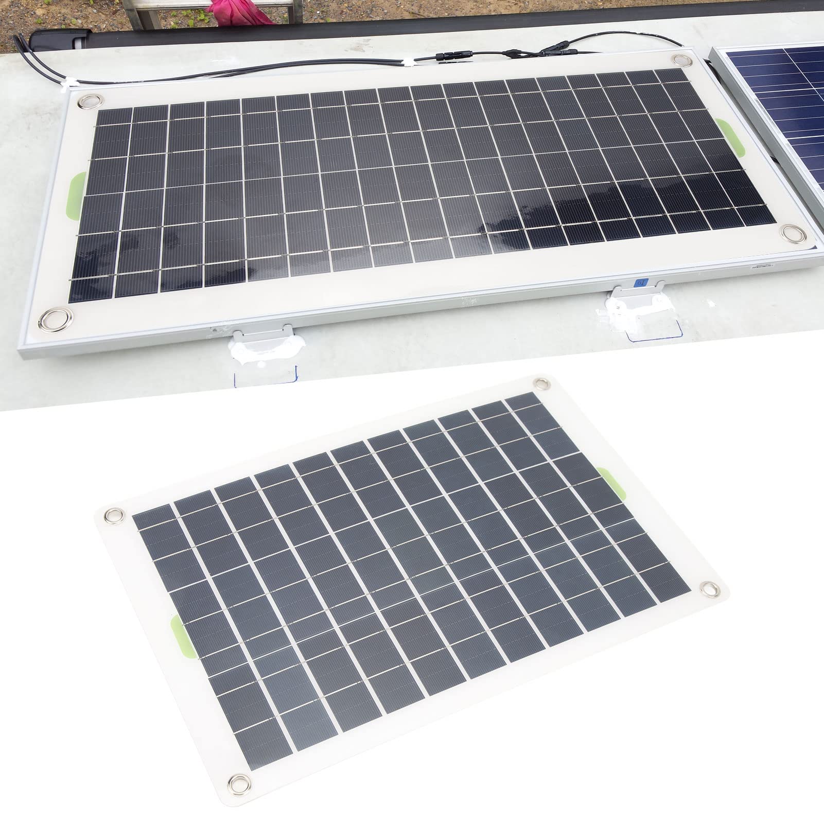 Solarna pompa wodna 12 V i zestaw paneli słonecznych o mocy 50 W, wysokowydajna pompa generatora fontanny zasilana energią słoneczną o mocy 19 W, niski poziom hałasu 4 DB, do (100 W)