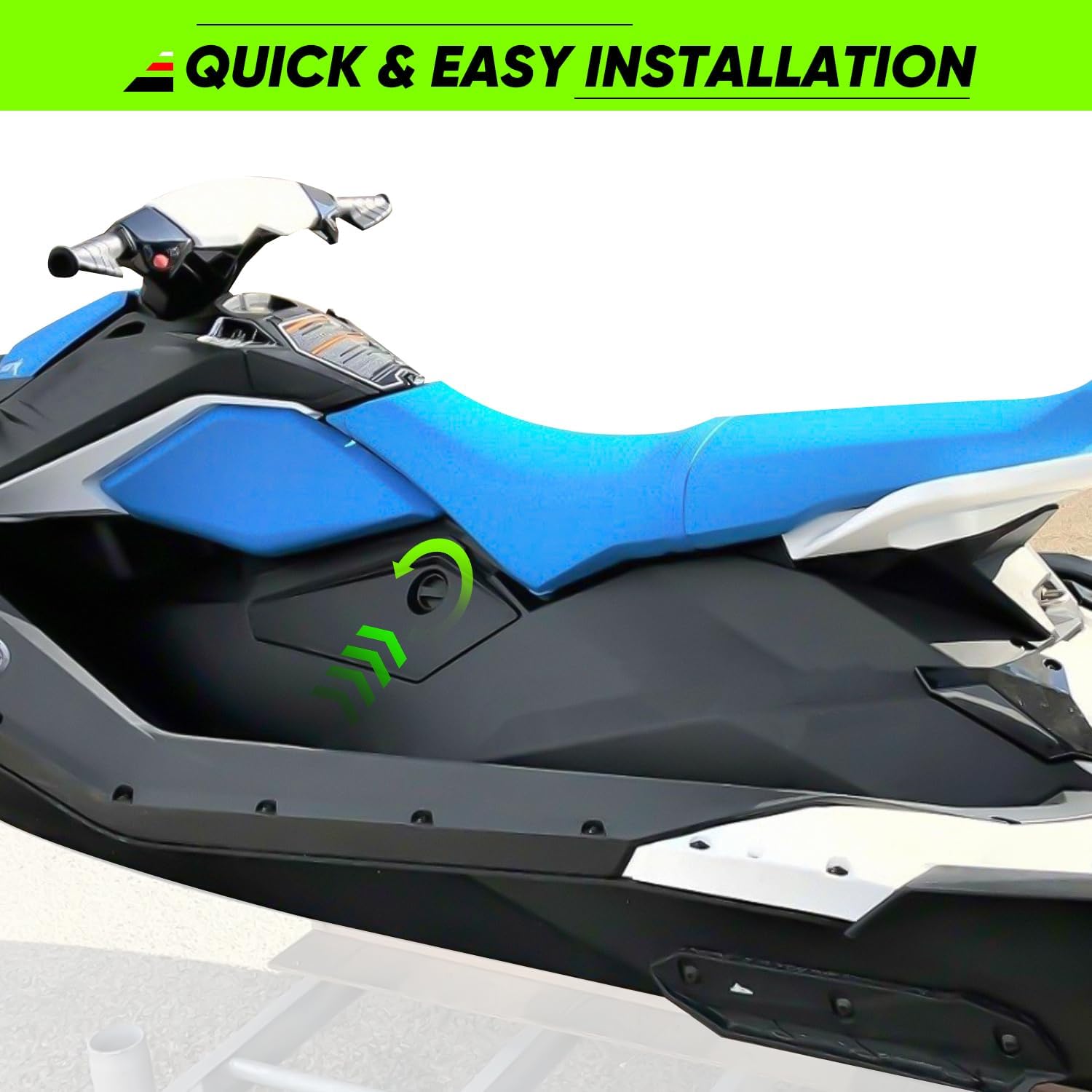 Front Access Cover Compatible with Sea-Doo Spark 60 900 Trixx 2015-2020 Accessories Replace #291004155 Plastic Black Side Fairing Lock Cover Kit (1PC)
