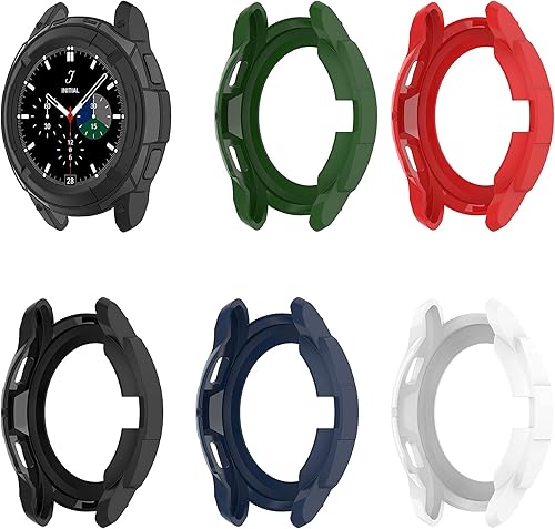 Miniatura 2 de Funda compatible con Samsung Galaxy Watch 4 Classic de 1.812 pulgadas, funda protectora con borde protector con anillo bisel para Galaxy Watch 4