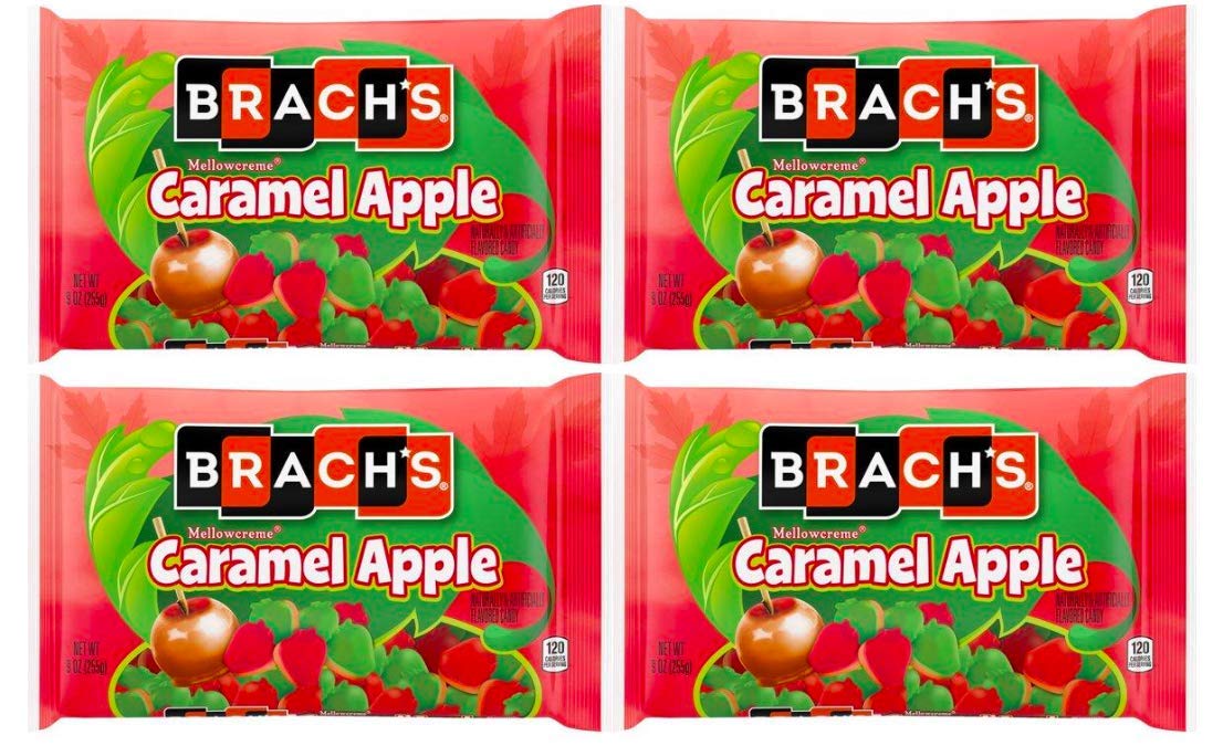 Brach’s Mellowcreme Caramel Apple Candy, 9oz (Pack of 4) 36 Total ounces Grocery