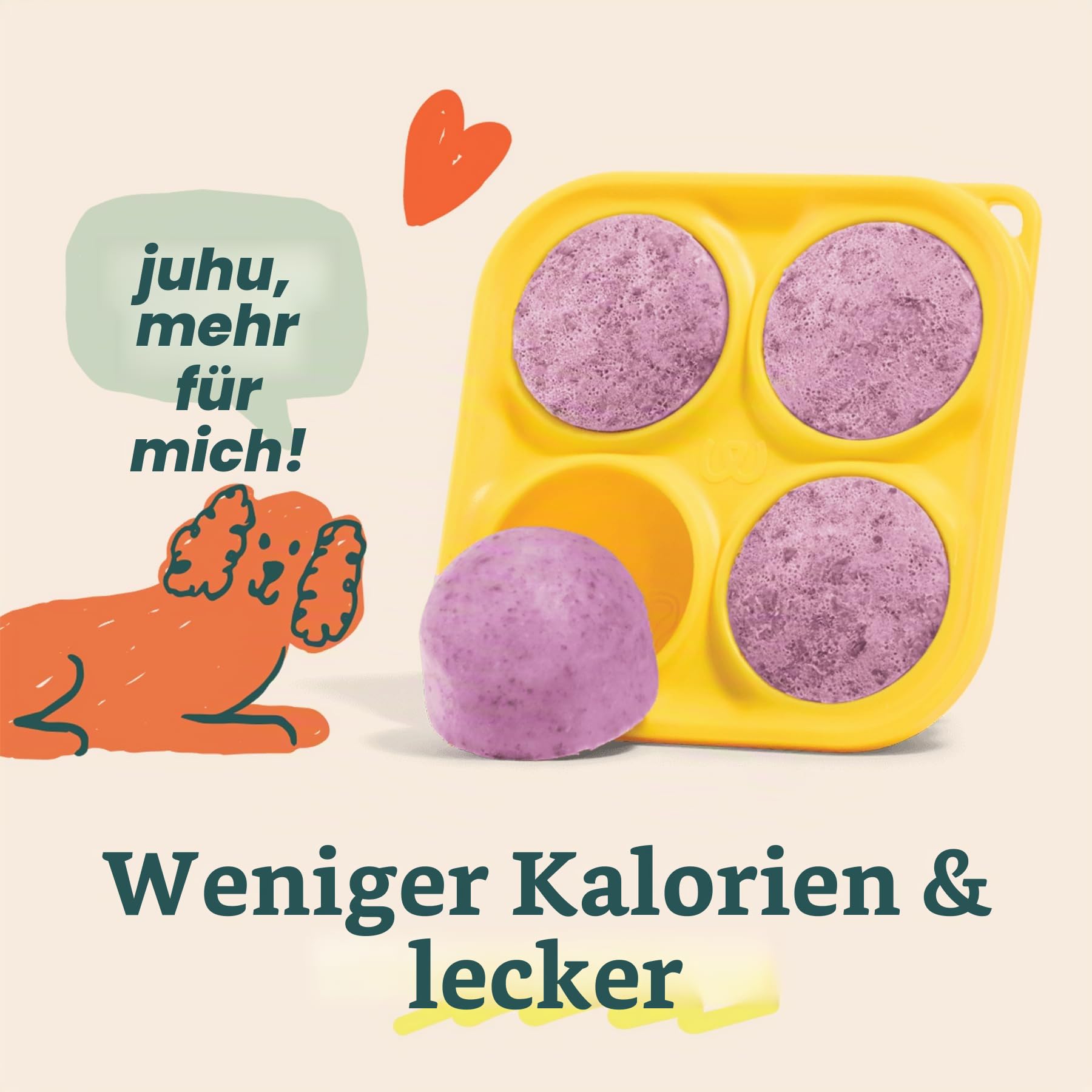 WOOF Dog Pupsicle Mix - Einfach zu machende DIY Pupsicle Nachfüllungen - Leckere, gesunde Pupsicle Mix - Gesunde Zutaten - Langanhaltend - Beruhigende Mischung