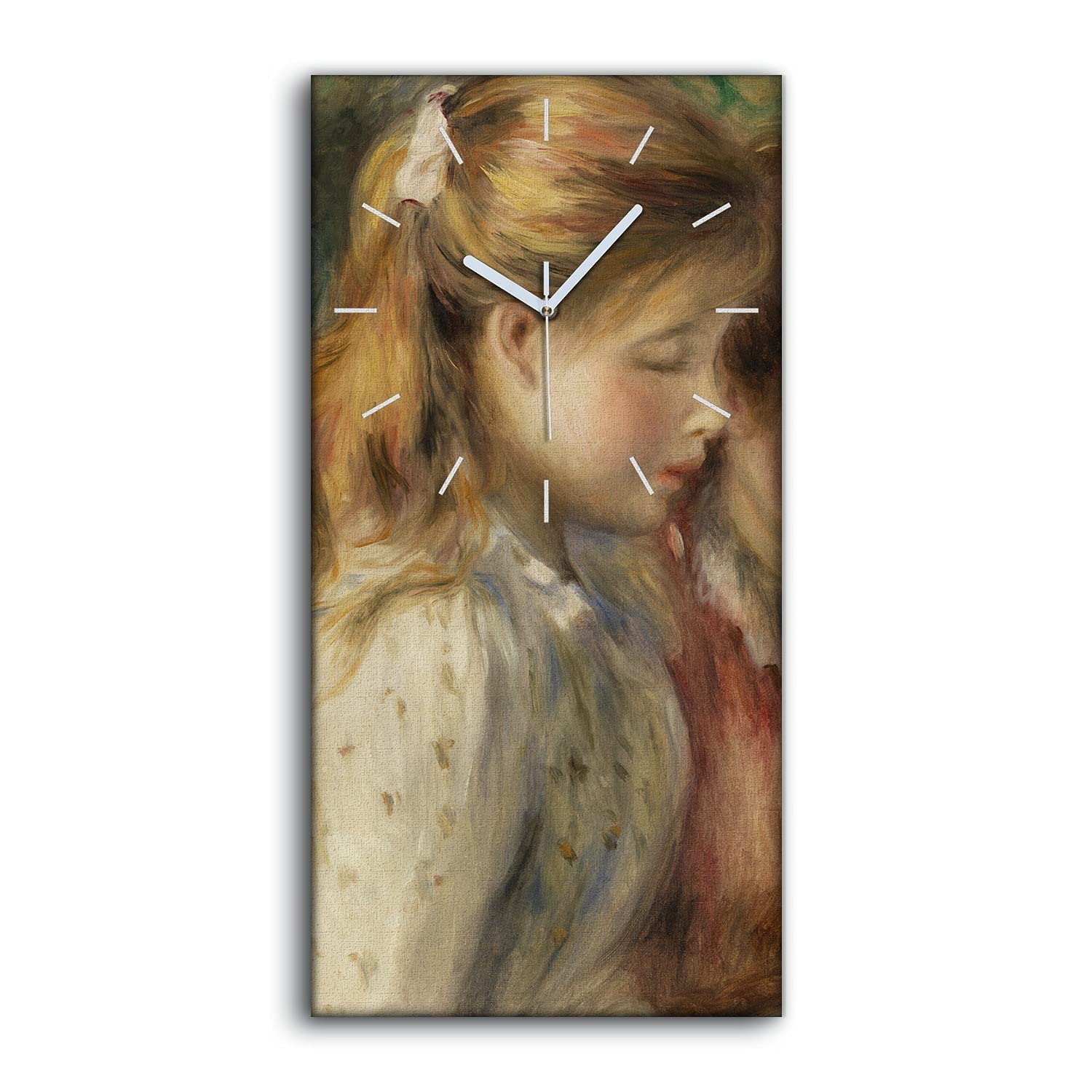 Horloge Silencieuse pour Chambre Art Moderne Toile 30x60cm