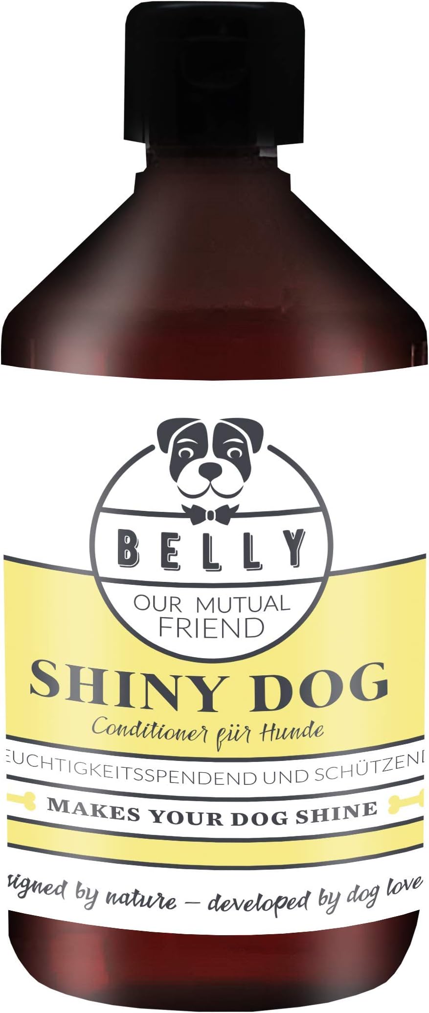 Shiny Dog by BELLY I 500 ml I Conditioner for healthy and happy dogs I Protects and moisturizes sensible dog skin & fur I 100% Organic, vegan & natural ingredients I For all types of skin and furs