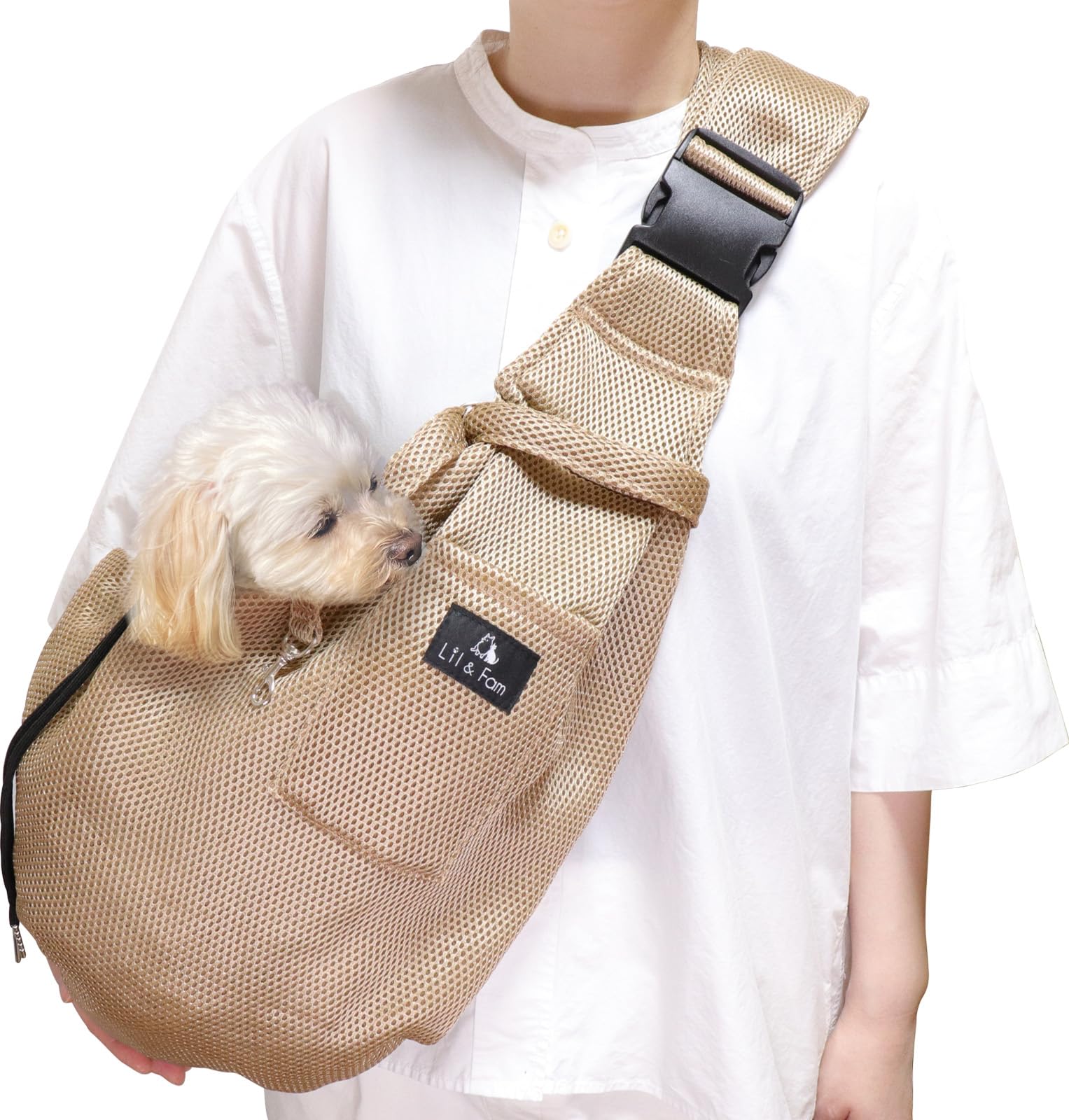 Lil&Fam ペットスリング 犬 スリング 小型犬 メッシュ 抱っこ紐 だっこ…