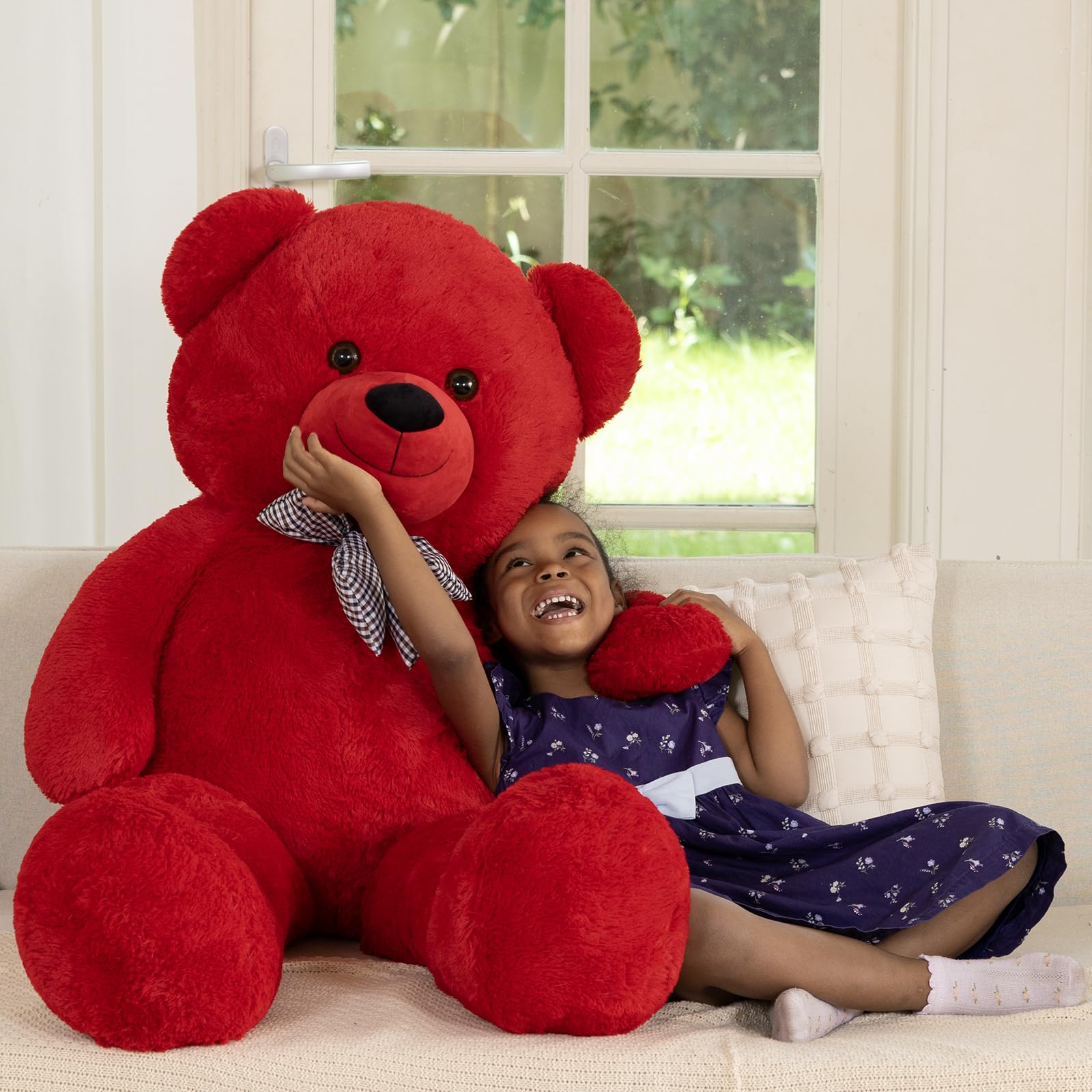 MaoGoLan Riesiger Teddybär, Plüsch, 140 cm, Rot