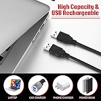 Vista 2 de Mudder Portable USB Light Laptop Light for Keyboard Flexible Stick Dimmable Touch Switch LED White Light Lamp for Laptop Computer PC (Black)