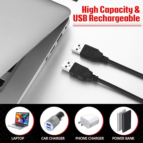 Miniatura 2 de Mudder Luz portátil USB para computadora portátil para teclado Stick flexible Interruptor táctil regulable Lámpara de luz blanca LED para