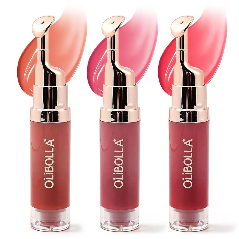 Sérum labial TEAWOO com aplicador metálico, brilho labial em óleo, 3 cores