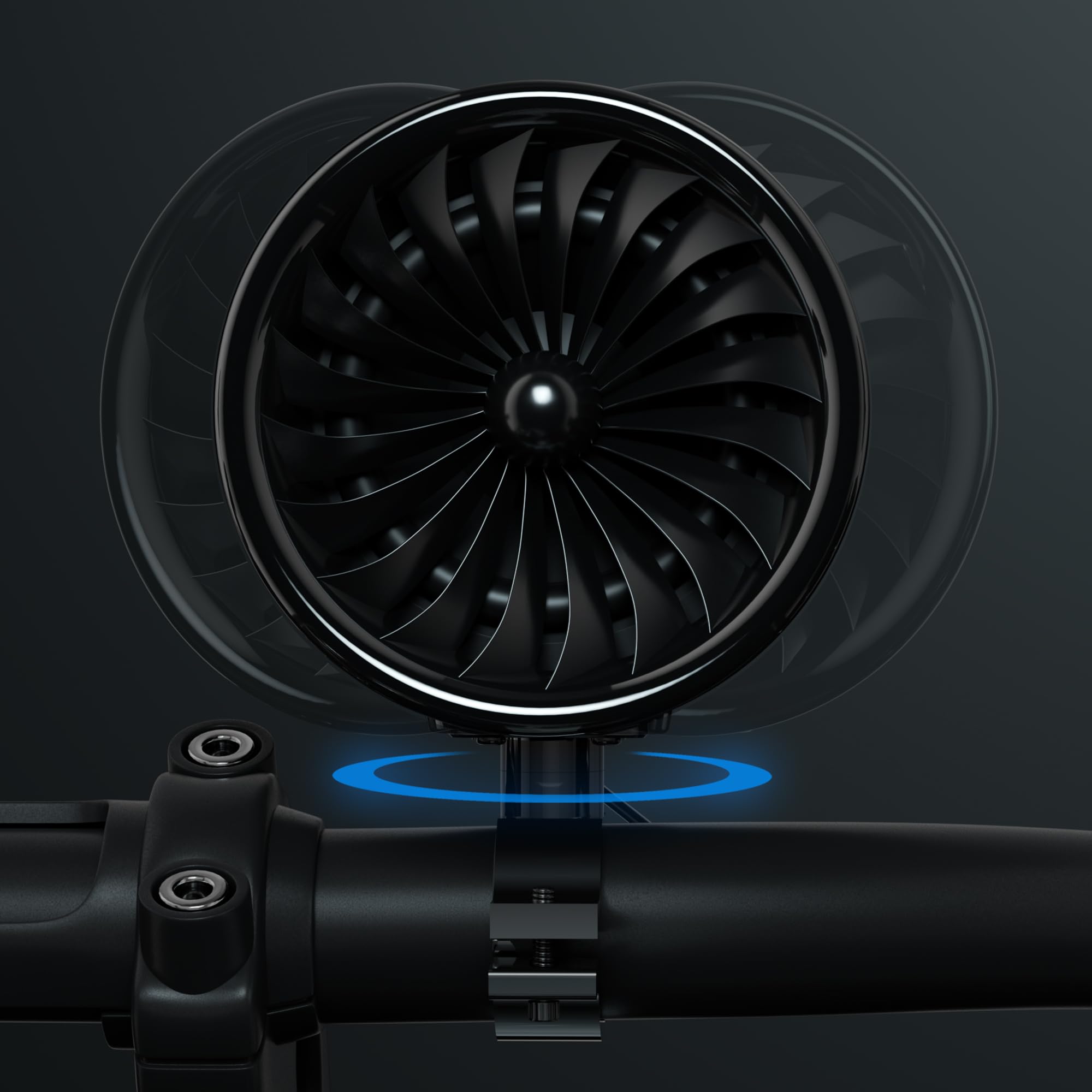 GoHawk Altoparlanti Bluetooth per moto con anello LED, sistema stereo impermeabile da 4 pollici, amplificatore integrato con lettore audio musicale w/USB AUX per Harley ATV Scooter 4 ruote, AJ4-Halo
