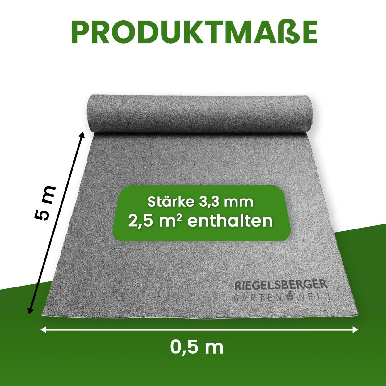 Gartenpirat Samoprzylepna papa dachowa czarna 2,5 m² (0,5 x 5 m) KSK Folia bitumiczna do altanki ogrodowej, wiaty garażowej, pawilonu ogrodowego i szopy na narzędzia