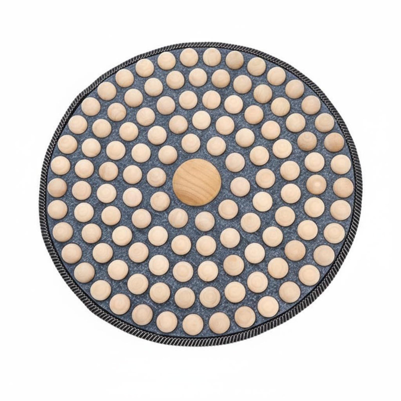 Tappetino per Digitopressione Del Piede Base Antiscivolo Tappetino Riflessologia Del Piede Portatile Accessorio Benessere per Lavoratori D'ufficio, 50CM, Con Sfera