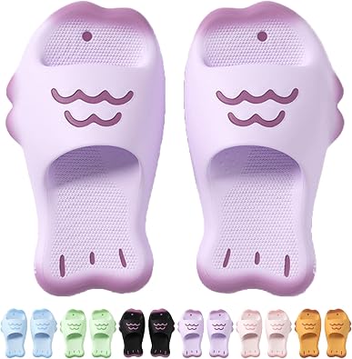 Jfxgjuv Clown Fish Slides for Women Men, Cute Fish Slippers Novelty Summer Fish Flip Flops Soft Sole Non-Slip Beach Sandals Funny Animal House Pool Shower Shoes