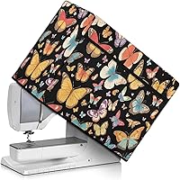 Vista 18 de Funda para máquina de coser de girasoles de otoño con prácticos bolsillos, cubierta protectora duradera acolchada contra el polvo, accesorios