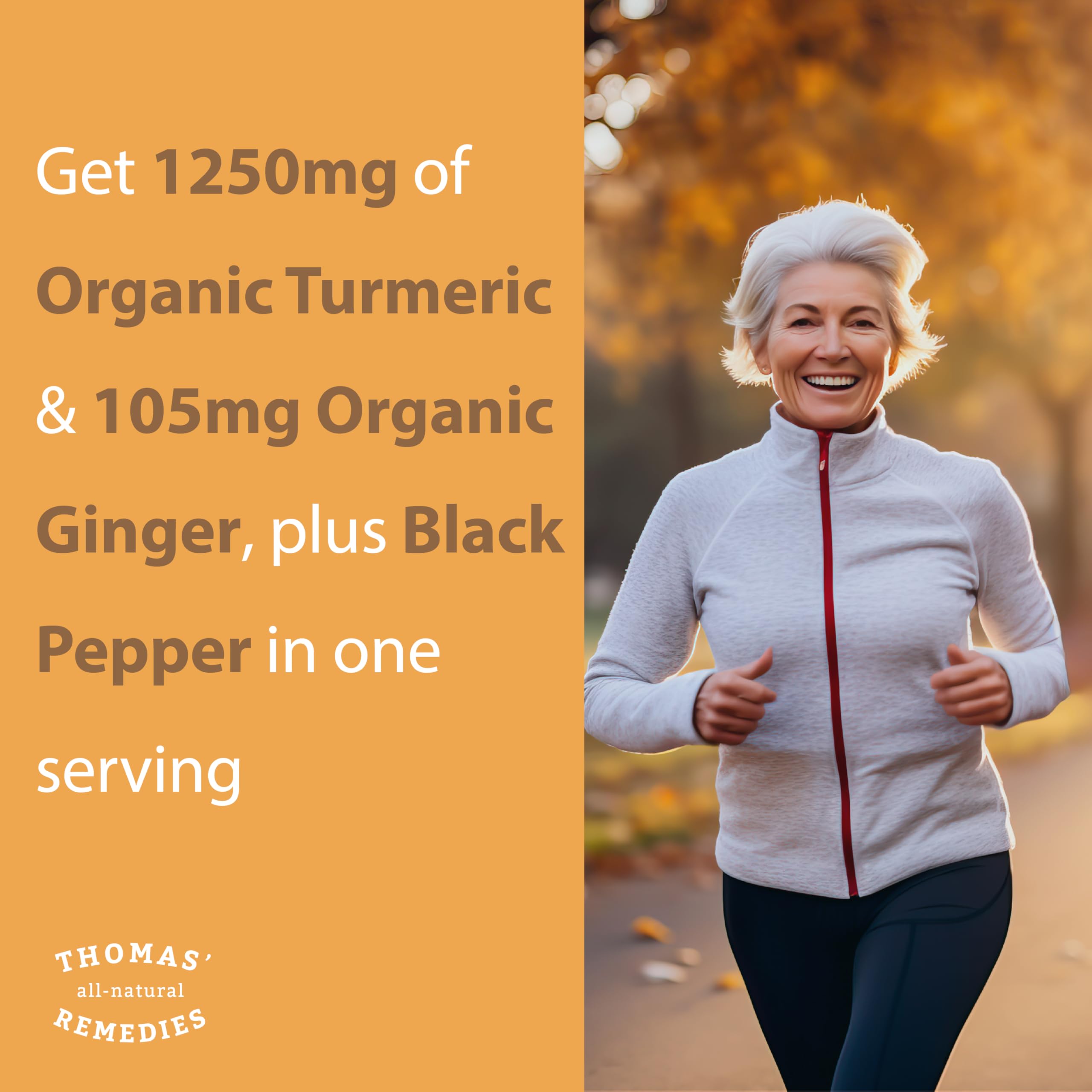 Toms Remedies Turmeric Curcumin and Ginger, Joint Support Supplement — Amazon image 3