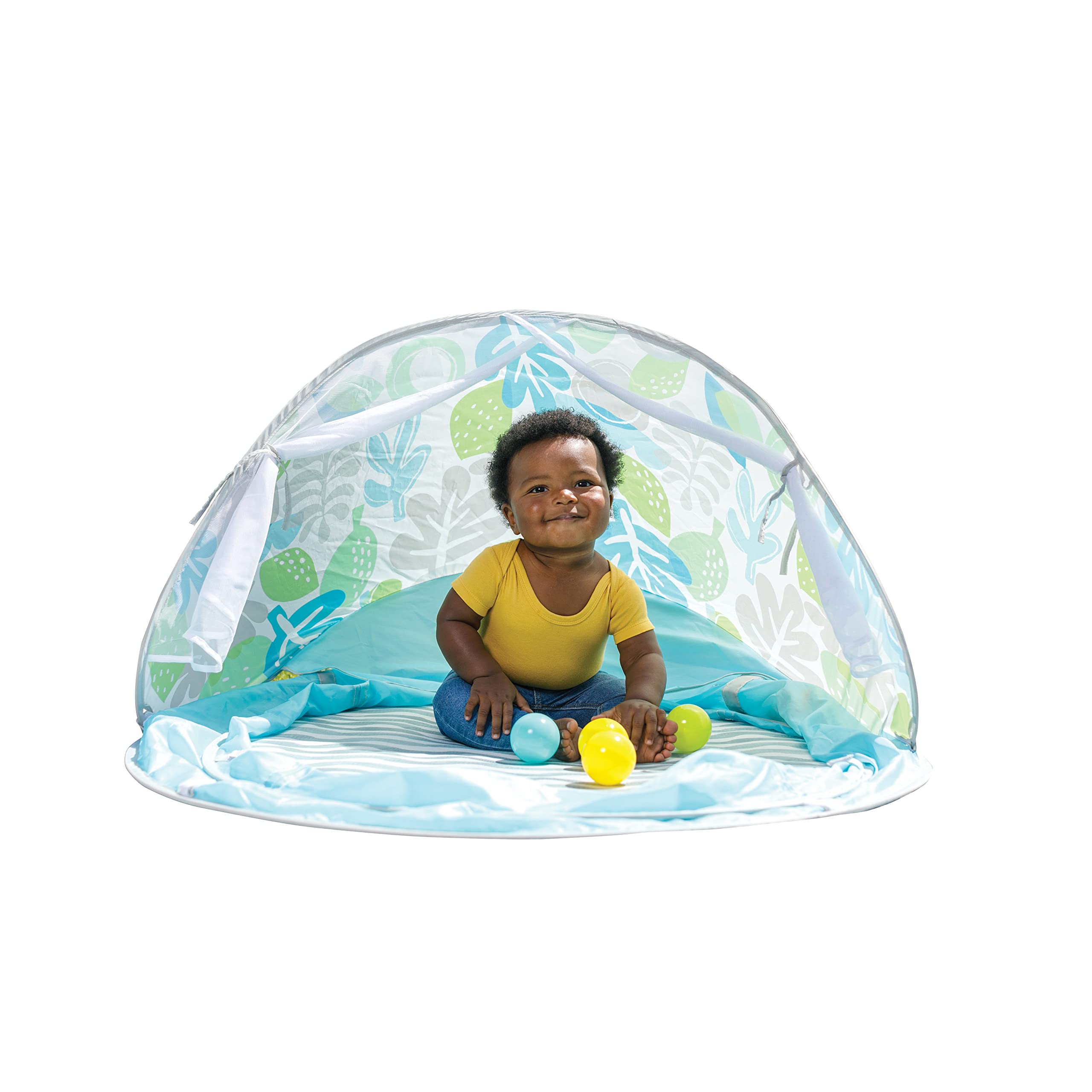 Aire de jeu 3 en 1à balles avec canopy anti UV et moustiquaire