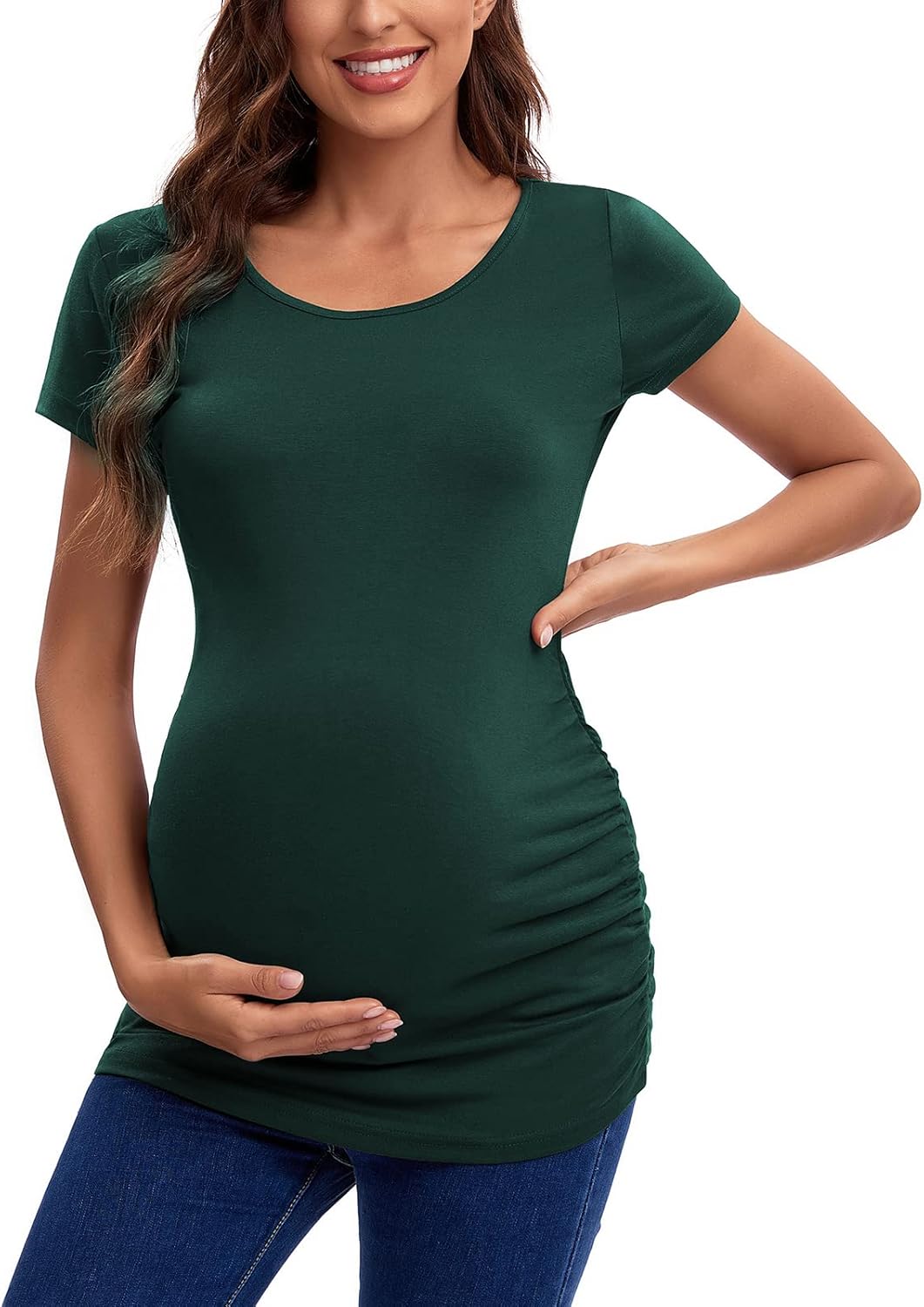 Lot De 3 T-shirts D'allaitement à Manches Longues Pour Femme - Côtelés, Double Couche - En Viscose/élasthanne - Pour Maternité, Confort Quotidien