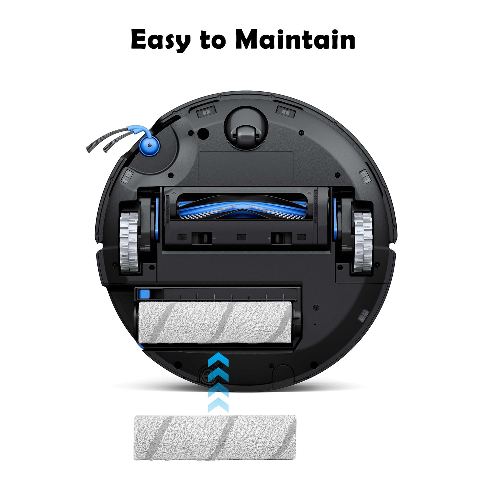 VIEWALL Rullo Tergicristallo per ECOVACS DEEBOT T80 Omni / X9 Pro Omni / X8 Pro Omni / X11 Pro Omni, 2 Pezzi Mocio Intercambiabile