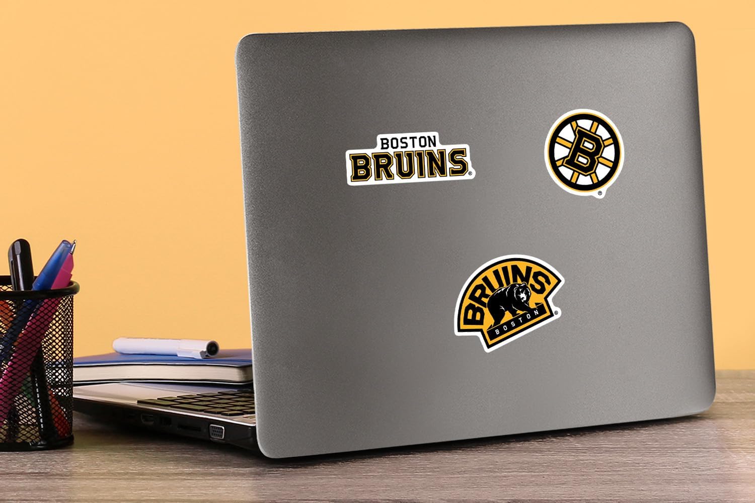 NHL Boston Bruins Logo 50ct Vinyl Large Deluxe Stickers Variety Pack – Officially Licensed Team Logos – Laptop, Water Bottle, Scrapbooking, Tablet, Indoor/Outdoor - Image 3