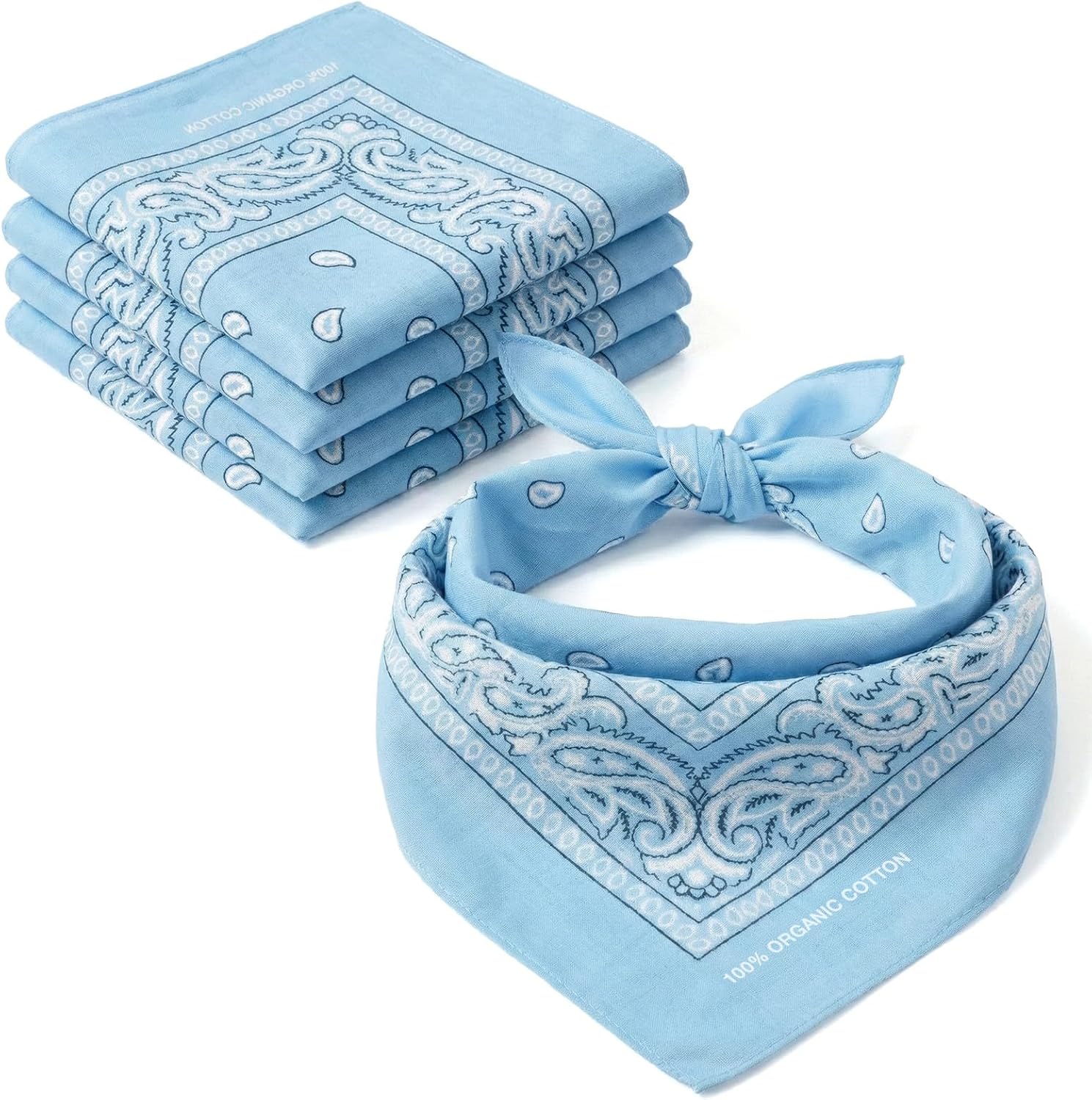 KP Bandana – 100% Cotton & Natural Fibers – Bandana Scarf with No Polyester – For Men & Women – Unisex & Kids