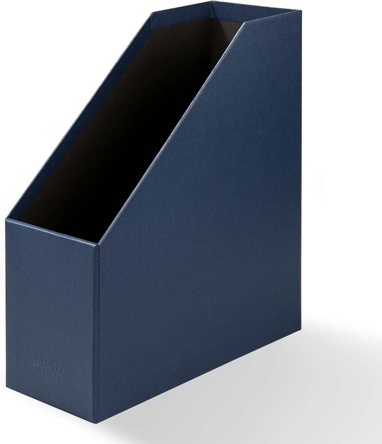 Rössler SOHO 115mm A4 Magazine Box with Handle and Index Holder - Navy Blue
