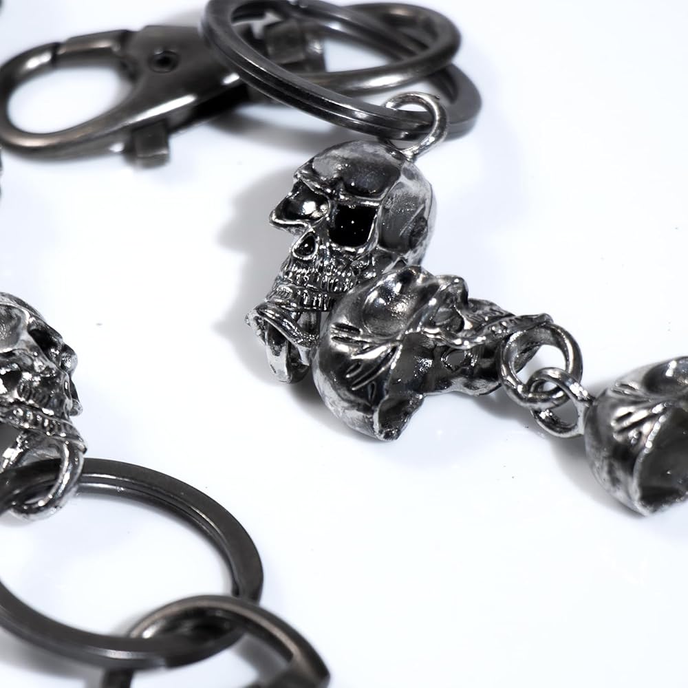 Amazon.com: Skull Wallet Chain, Punk Heavy Skull Pants Chain