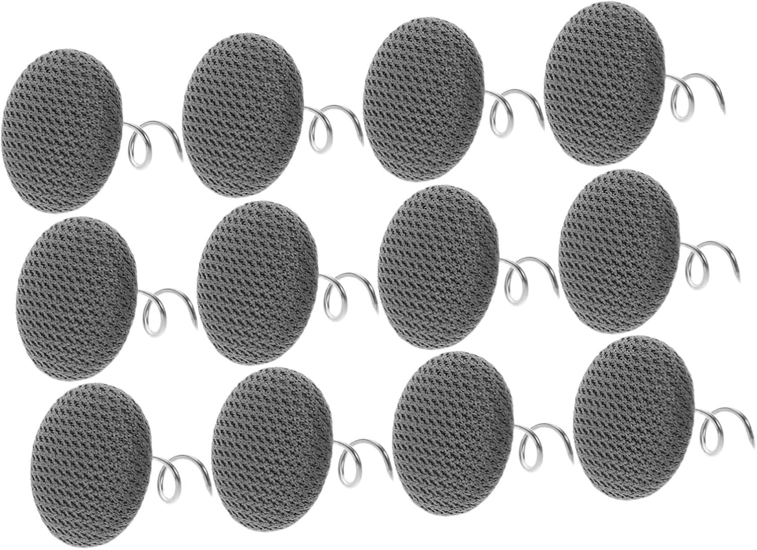 Cabilock 12pcs Bed Skirt Pins for Home Use, Stainless Steel and Cloth Upholstery Push Pins with Fabric Covered Buttons, Resistant to Wear and Effortless Installation for Sofa Slipcovers