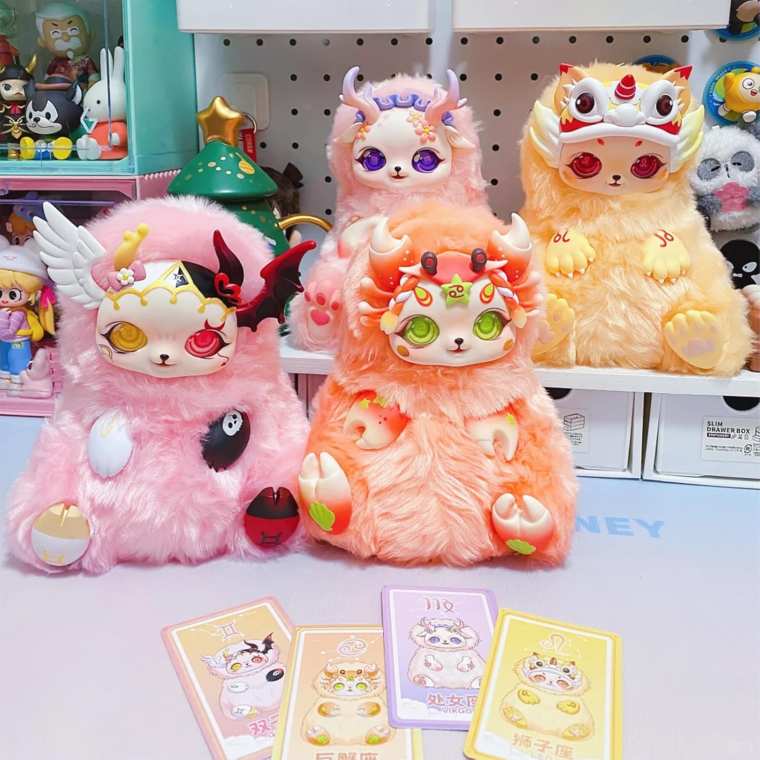 CALEMBOU Plush Blind Box, 8.3 Inches Cute Mobostar Passionate Hearts Series Soft Stuffed Mystery Box Doll, Kawaii Collectable Plushies Toys for Birthday Gifts