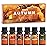 Autumn Fragrance Oil Set, ARVIDSSON Fall Essential Oils for Diffuser and Candle Making, Pumpkin Spice, Cinnamon, Spiced Cider, Snickerdoodle, Autumn Wreath, Pine, Cozy Scented Oils