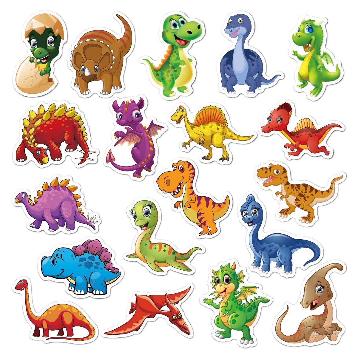 100 adesivi a forma di dinosauro giurassico per bambini, impermeabili, in vinile, per ragazzi, ragazze, adolescenti, bottiglia d'acqua, album di ritagli, laptop, skateboard, computer