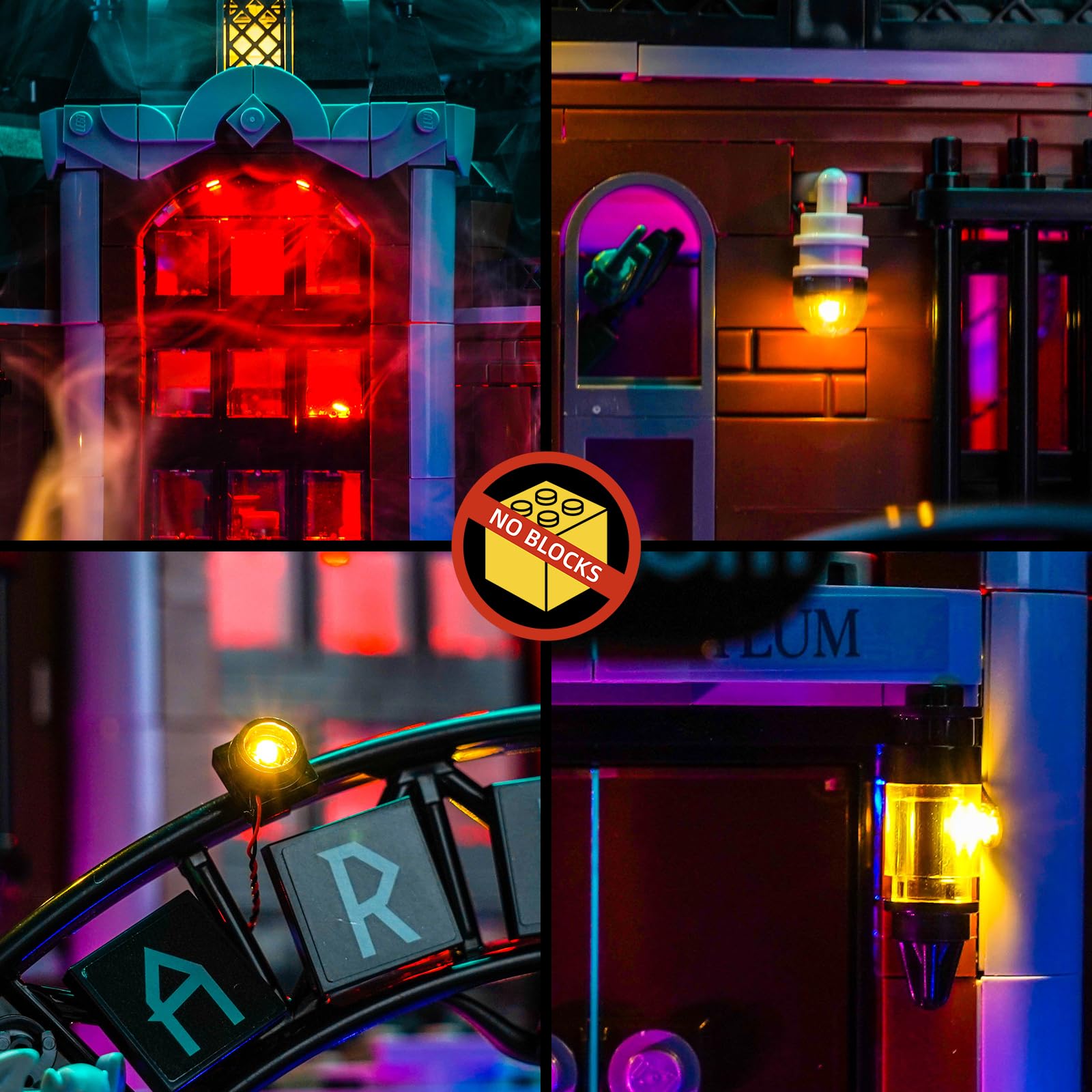 Zestaw oświetlenia LED, kompatybilny z Lego 76300 Arkham Asylum (bez modelu), zestaw dekoracyjnego oświetlenia kompatybilny z Lego Arkham Asylum 76300, kreatywna zabawka