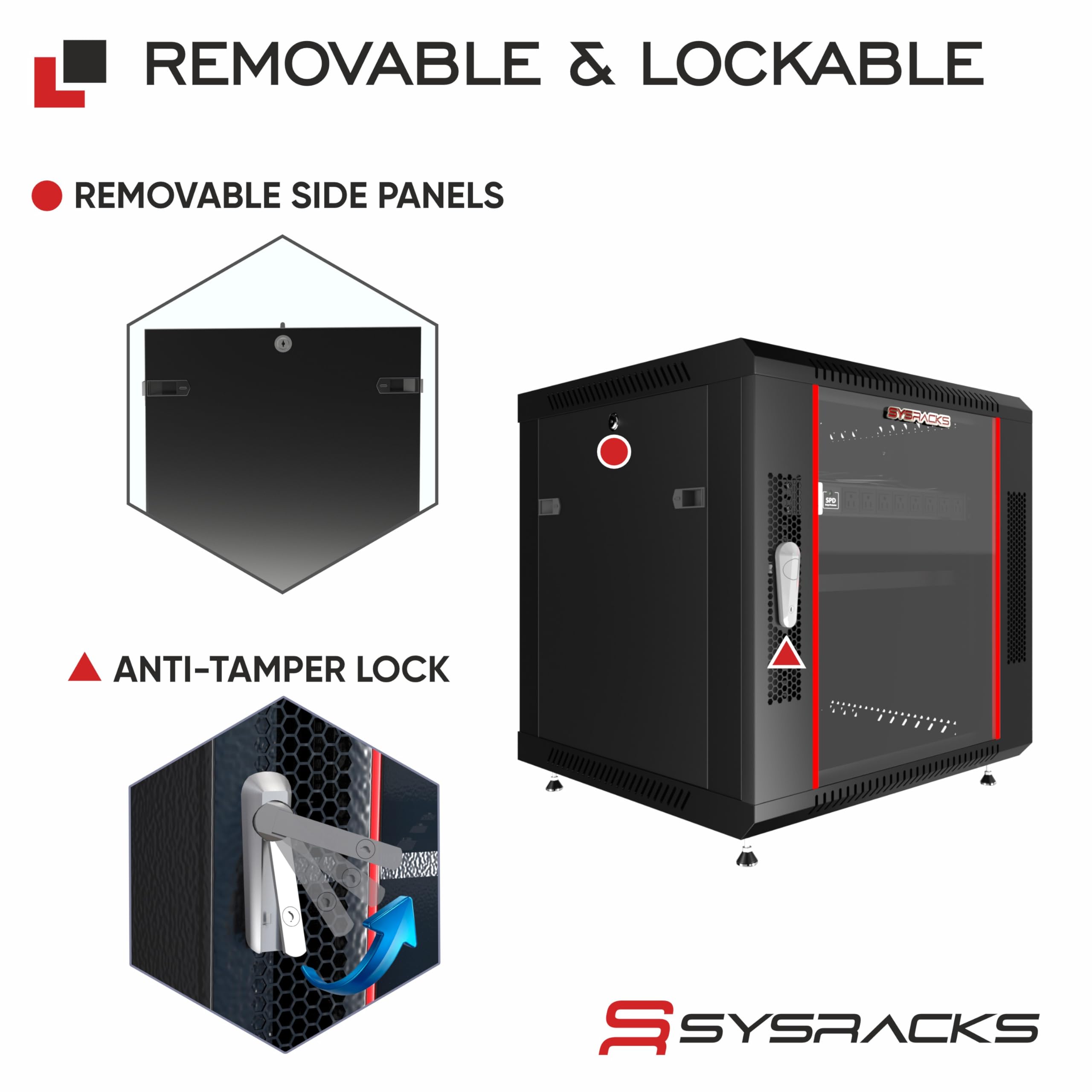 Amazon.com: 9U Wall Mount Server Rack Cabinet, 19” Locking Network