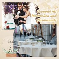 Set 12 numere de masă din acril Namalu cu suport din lemn de eucalipt, plăcuțe pentru așezarea invitaților la nuntă 1-12 6