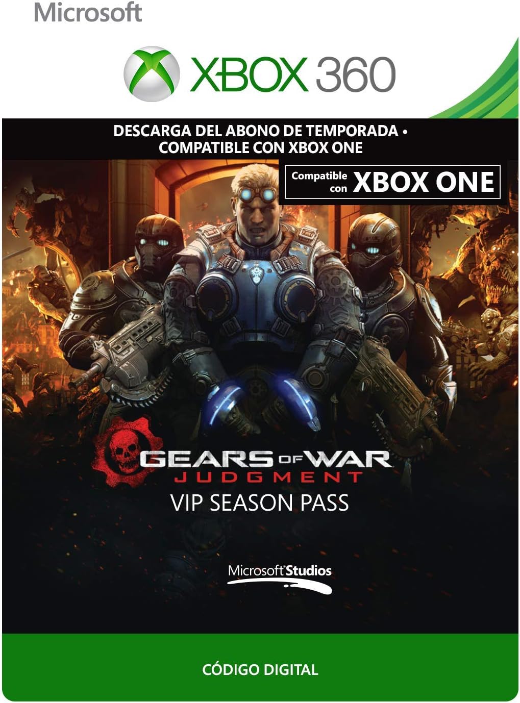 Gears of War Judgment VIP Pass Xbox One Código de descarga Amazon