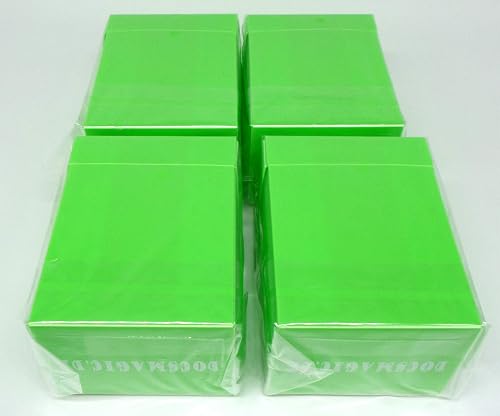 docsmagic.de 4 x Deck Box Full Light Green + Card Divider - Caja Verde Claro - PKM YGO MTG