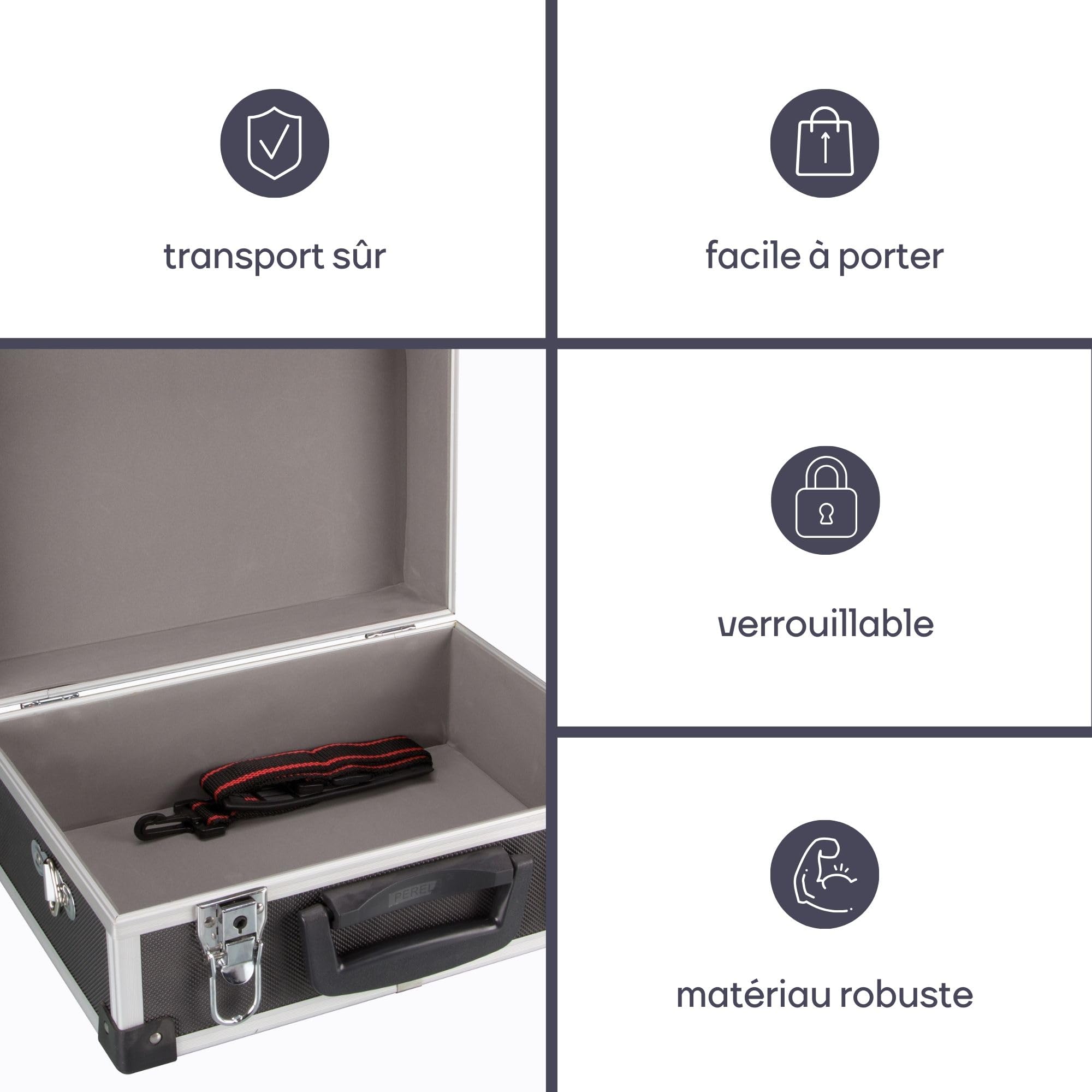 Malette aluminium noire