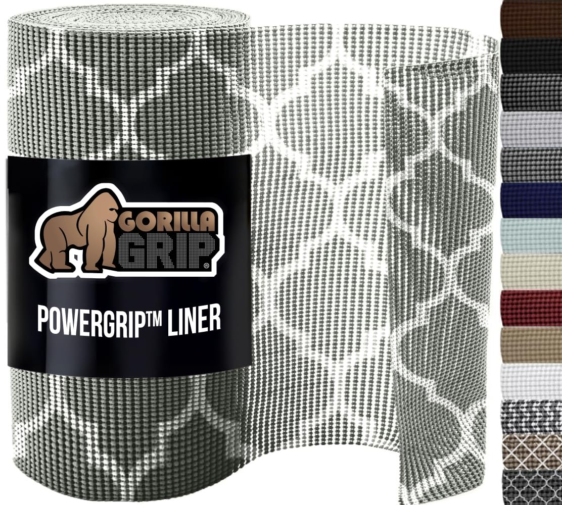 Gorilla Grip powerGRIP Drawer Shelf and Cabinet Liner, Thick Strong ...