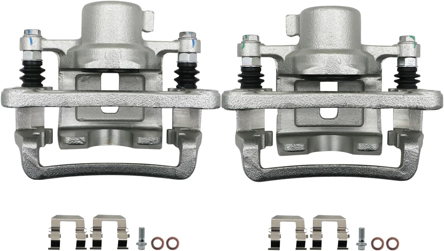 Chefull Rear Disc Brake Caliper with Bracket fit for Chevy Captiva Sport 08-15/Equinox 07-17, GMC Terrain 10-17,Pontiac Torrent 07-09,Saturn Vue 08-10,Rear Driver and Passenger, 18-B5040 18-B5041