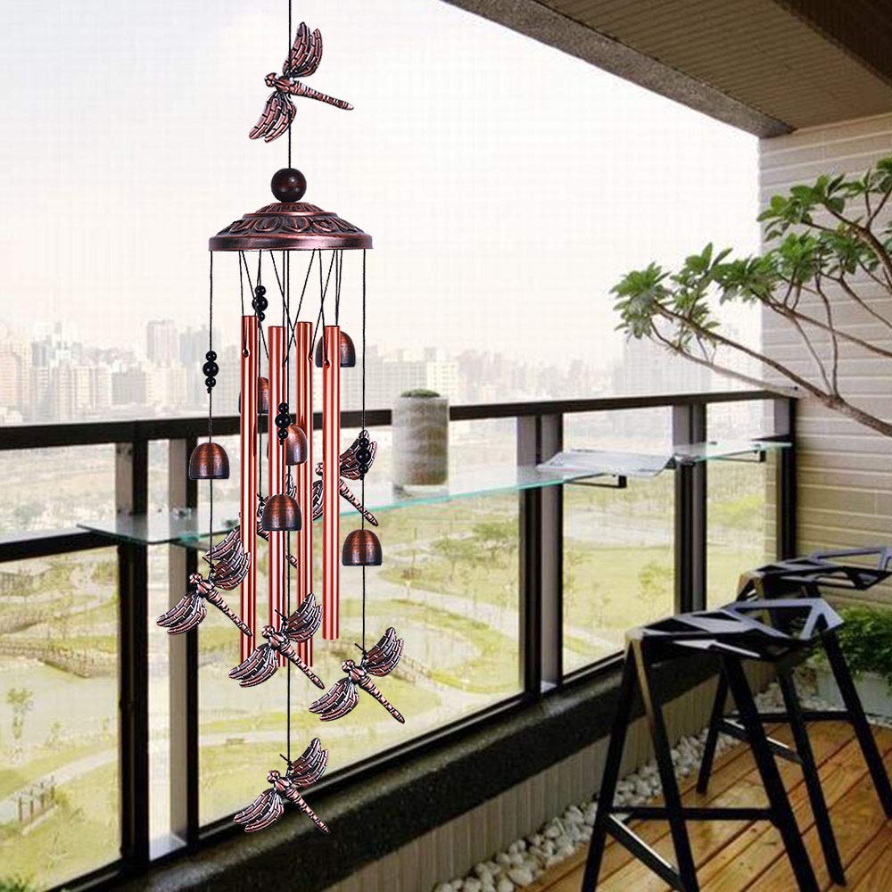 Windspiel Für Garten Mit Hunde-Motiv – 91,4 Cm, 4 Röhren, 6 Glocken & 7 Hunde, Für Drinnen & Draußen