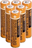 Vista 1 de NI-MH - Batería recargable AAA de 1,2 V, 550 mAh, paquete de 6 baterías AAA hhr-55aaabu para teléfonos inalámbricos Panasonic, controles remotos