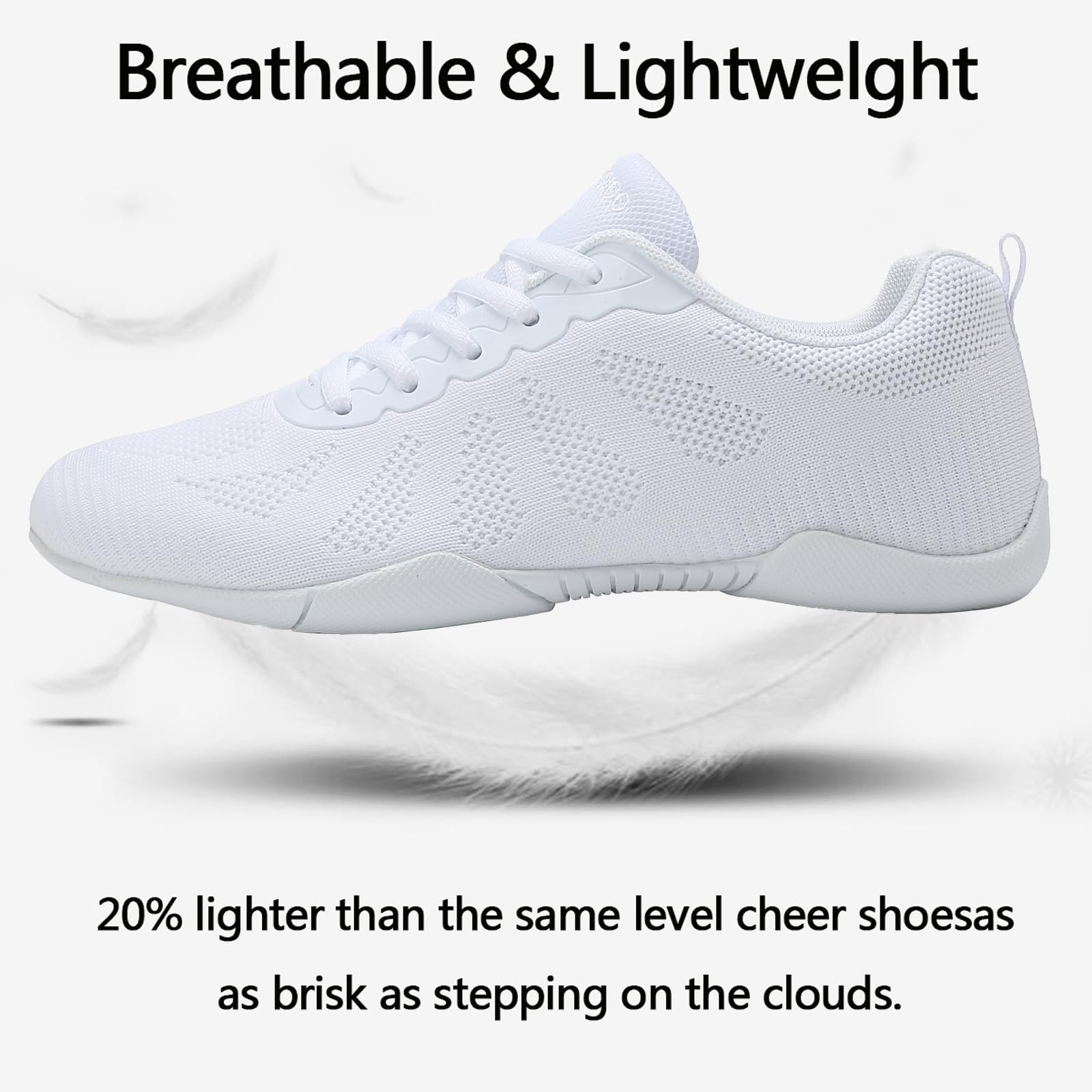 Zapatillas Cheerleading Cheer Shoes Zapatos de Porrista para Mujer Cheerleader Calzado de Animadora para Niña Bailar Gimnasia Flexibles Jazz Yoga Entrenamiento