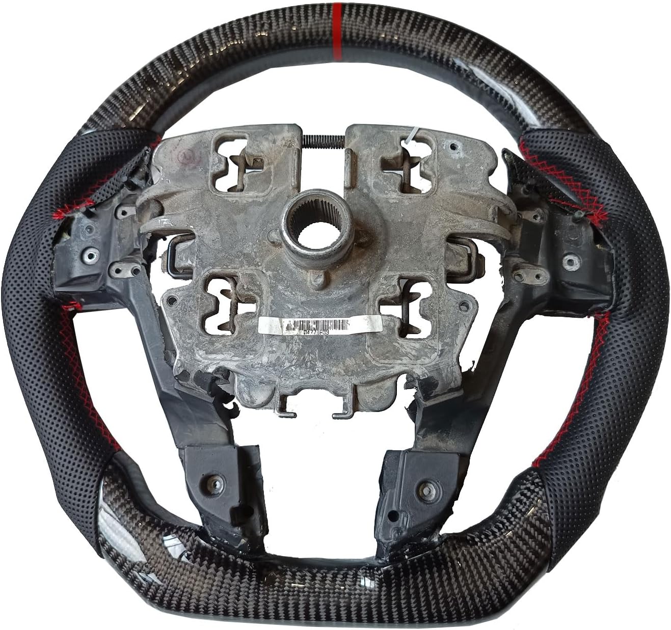 Carbon Fiber Steering Wheel for Pontiac G8 2008 2009, for Holden Commodore VE HSV SV6 Sport Flat Leather Carbon Fiber Trim Steering Wheel