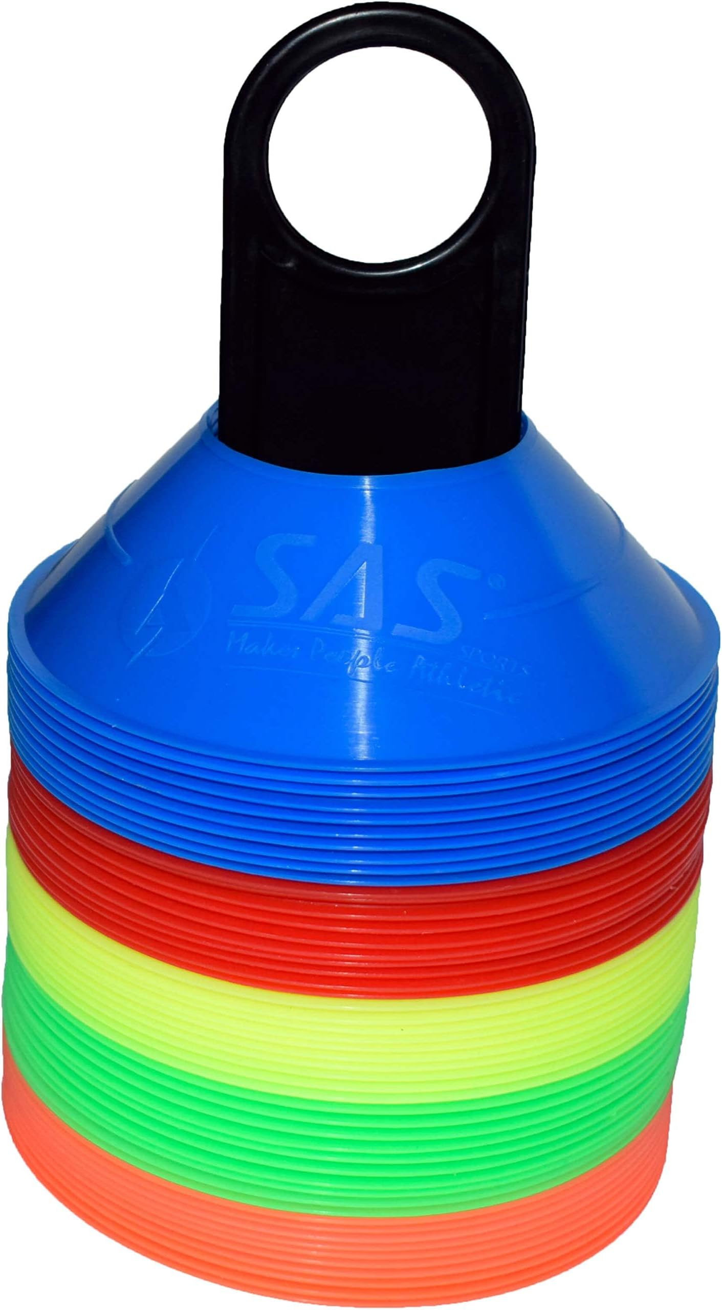 SAS SPORTS Agility Mini Saucer (1.5 Inches) Cones for Football and Sports Training Set -40 (Multicolour) Small