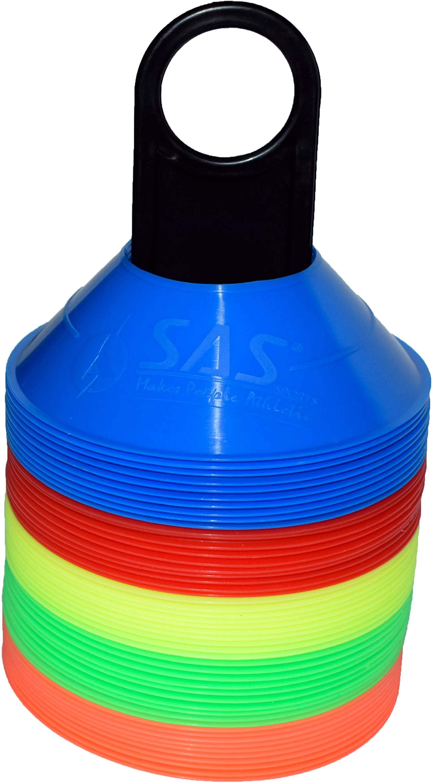 SAS SPORTS Agility Mini Saucer (1.5 Inches) Cones for Football and Sports Training Set -40 (Multicolour) Small