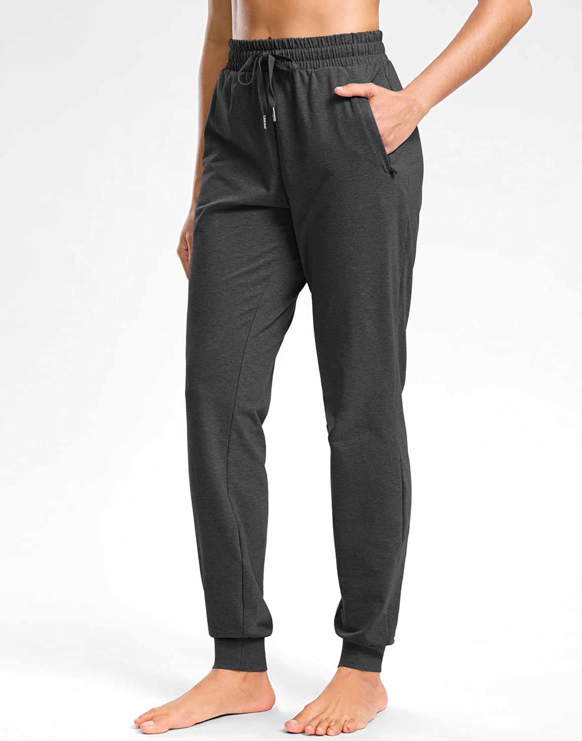 G Gradual Women's 30"/32"/34" Inseam Tall Sweatpants Cotton Joggers with Zipper Pockets Yoga Lounge Athletic Pants for Women - Image 2